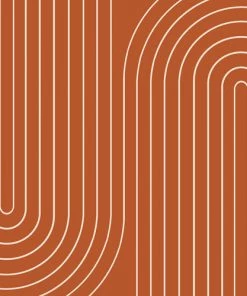 DYD MINIMAL LINE CURVATURE CORAL SHOWER CURTAIN BATH 7 DYD MINIMAL LINE CURVATURE CORAL SHOWER CURTAIN BATH