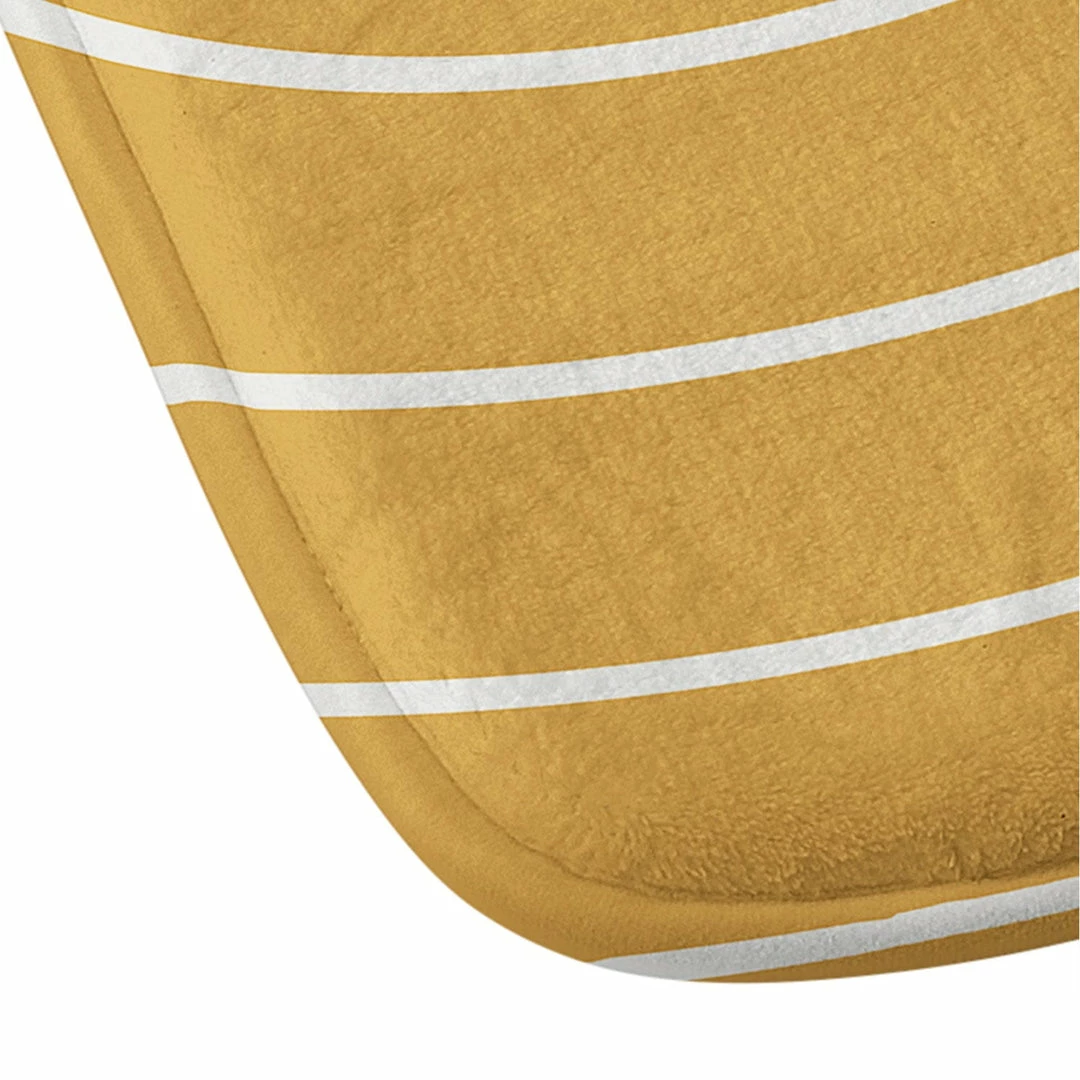 DYD MINIMAL LINE CURVATURE GOLD MEMORY FOAM BATH MAT 5 DYD MINIMAL LINE CURVATURE GOLD MEMORY FOAM BATH MAT