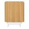 DYD MINIMAL LINE CURVATURE ORANGE SHOWER CURTAIN BATH