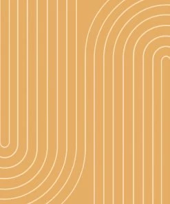 DYD MINIMAL LINE CURVATURE ORANGE SHOWER CURTAIN BATH 7 DYD MINIMAL LINE CURVATURE ORANGE SHOWER CURTAIN BATH