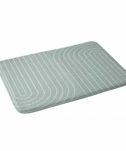 DYD MINIMAL LINE CURVATURE SAGE MEMORY FOAM BATH MAT