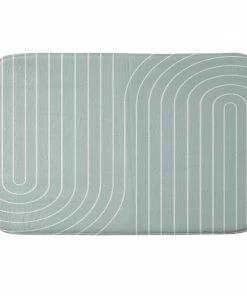 DYD MINIMAL LINE CURVATURE SAGE MEMORY FOAM BATH MAT