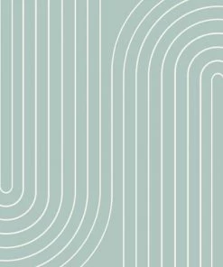 DYD MINIMAL LINE CURVATURE SAGE SHOWER CURTAIN BATH