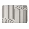 DYD MINIMAL LINE CURVATURE WHITE MEMORY FOAM BATH MAT