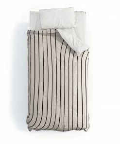 DYD BLACK MINIMAL LINE CURVATURE WHITE DUVET / COMFORTER