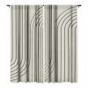 DYD MINIMAL LINE CURVATURE WHITE WINDOW CURTAINS WALL DECOR