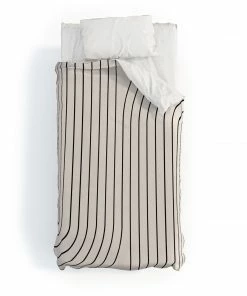 DYD BLACK MINIMAL LINE CURVATURE WHITE DUVET / COMFORTER