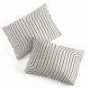 DYD MINIMAL LINE CURVATURE WHITE PILLOW SHAMS BLACK