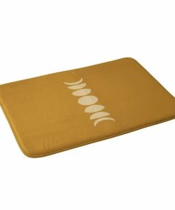 DYD MINIMAL MOON PHASES ORANGE MEMORY FOAM BATH MAT