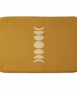 DYD MINIMAL MOON PHASES ORANGE MEMORY FOAM BATH MAT