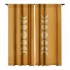 DYD MINIMAL MOON PHASES ORANGE WINDOW CURTAINS WALL DECOR