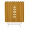 DYD MINIMAL MOON PHASES ORANGE SHOWER CURTAIN 2 DYD MINIMAL MOON PHASES ORANGE SHOWER CURTAIN