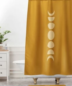 DYD MINIMAL MOON PHASES ORANGE MEMORY FOAM BATH MAT