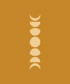 DYD MINIMAL MOON PHASES ORANGE SHOWER CURTAIN 7 DYD MINIMAL MOON PHASES ORANGE SHOWER CURTAIN