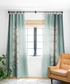DYD MINIMAL MOON PHASES SAGE WINDOW CURTAINS
