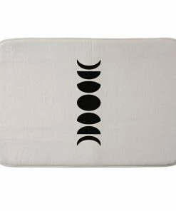 DYD MINIMAL MOON PHASES WHITE MEMORY FOAM BATH MAT