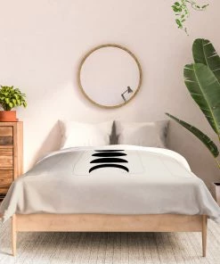 DYD BLACK MINIMAL MOON PHASES WHITE DUVET / COMFORTER