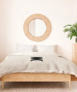 DYD BLACK MINIMAL MOON PHASES WHITE DUVET / COMFORTER