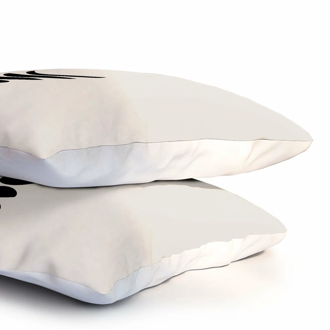 DYD MINIMAL MOON PHASES WHITE PILLOW SHAMS BLACK 5 DYD MINIMAL MOON PHASES WHITE PILLOW SHAMS BLACK