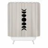 DYD MINIMAL MOON PHASES WHITE SHOWER CURTAIN BATH