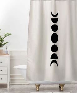 DYD MINIMAL MOON PHASES WHITE MEMORY FOAM BATH MAT