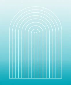 DYD BATH OMBRE ARCH III SHOWER CURTAIN