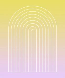 DYD BATH OMBRE ARCH IV SHOWER CURTAIN