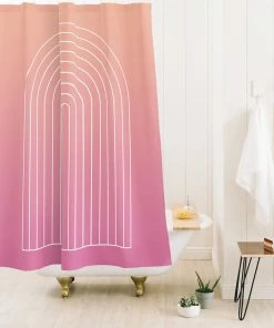 DYD BATH OMBRE ARCH VII SHOWER CURTAIN