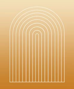 DYD BATH OMBRE ARCH XV SHOWER CURTAIN