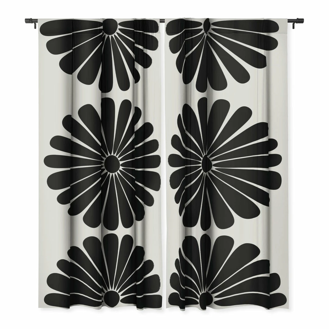 DYD RETRO DAISY I WINDOW CURTAINS 3 DYD RETRO DAISY I WINDOW CURTAINS
