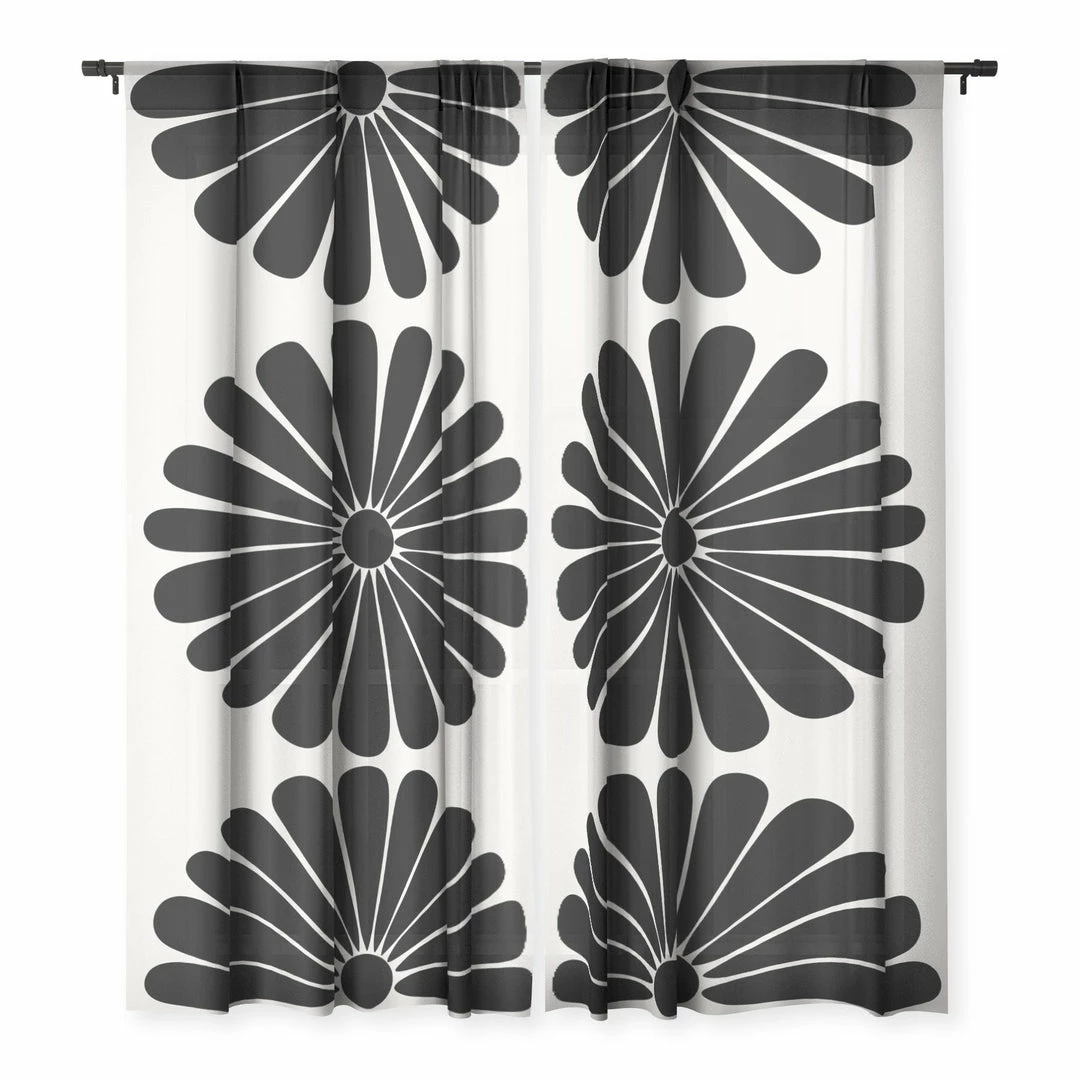 DYD RETRO DAISY I WINDOW CURTAINS 6 DYD RETRO DAISY I WINDOW CURTAINS