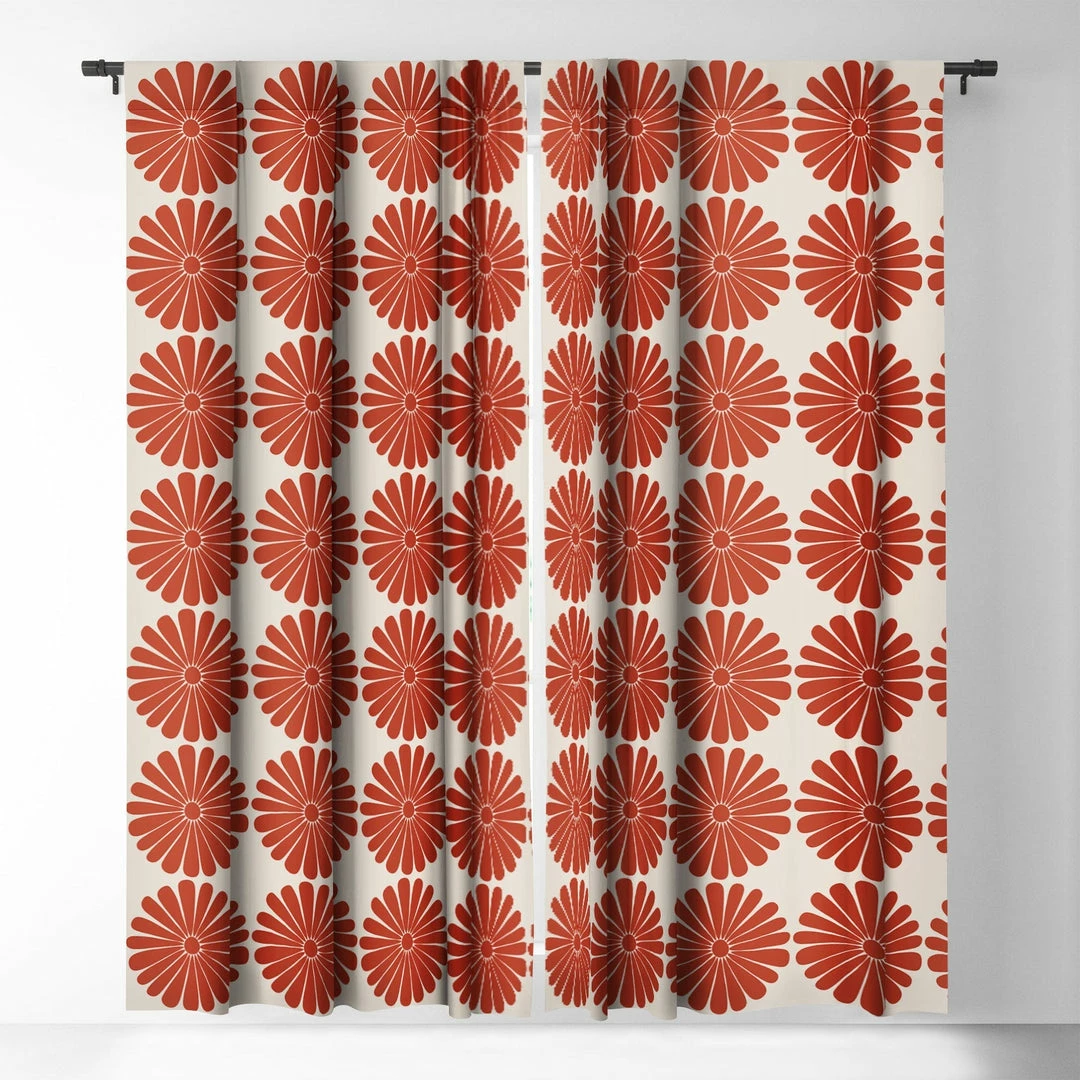 DYD RETRO DAISY III WINDOW CURTAINS WALL DECOR 3 DYD RETRO DAISY III WINDOW CURTAINS WALL DECOR
