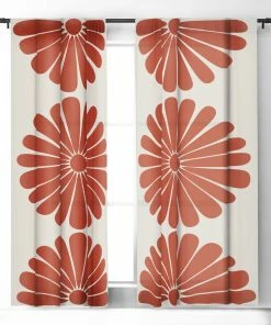 DYD RETRO DAISY III WINDOW CURTAINS WALL DECOR