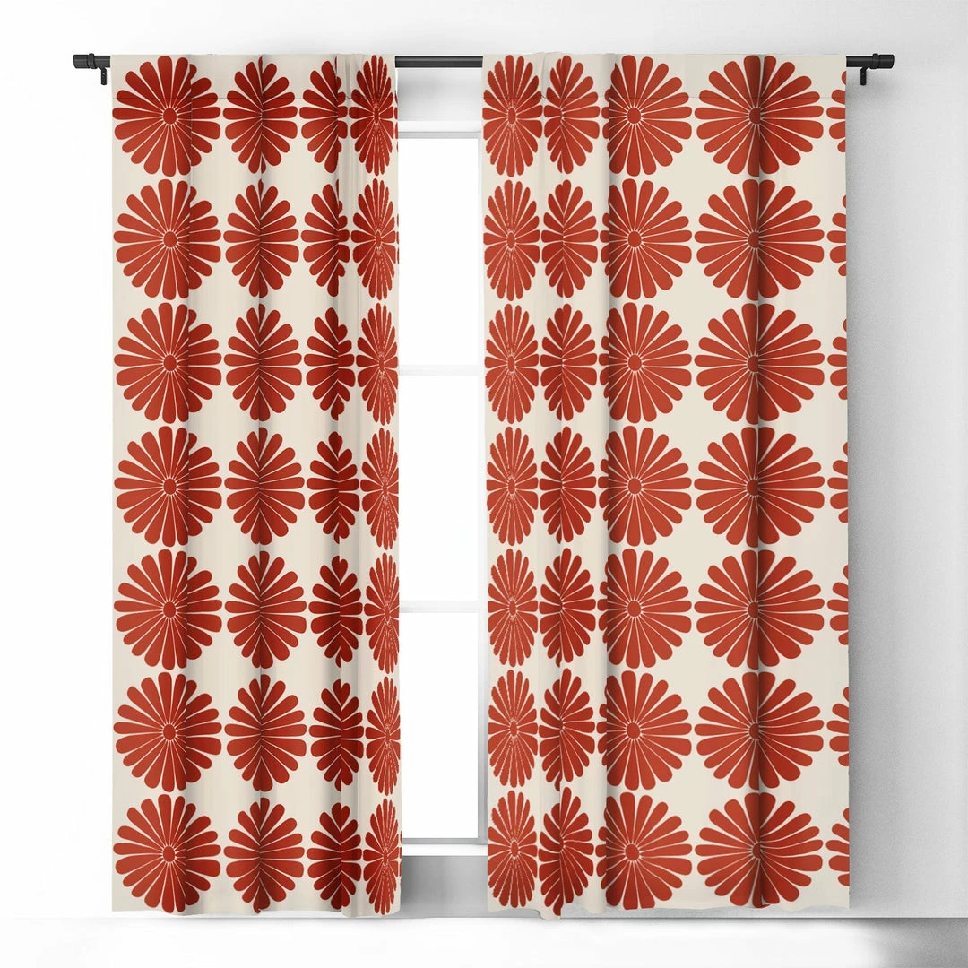 DYD RETRO DAISY III WINDOW CURTAINS WALL DECOR 5 DYD RETRO DAISY III WINDOW CURTAINS WALL DECOR