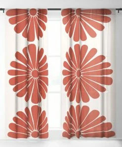 DYD RETRO DAISY III WINDOW CURTAINS WALL DECOR
