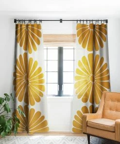 DYD WALL DECOR RETRO DAISY V WINDOW CURTAINS