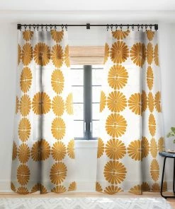 DYD WALL DECOR RETRO DAISY V WINDOW CURTAINS
