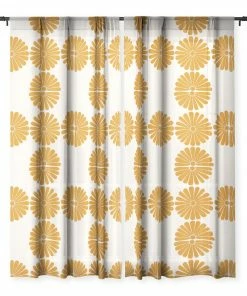 DYD WALL DECOR RETRO DAISY V WINDOW CURTAINS