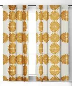 DYD WALL DECOR RETRO DAISY V WINDOW CURTAINS