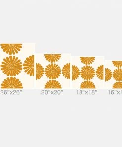 DYD BLACK RETRO DAISY THORW PILLOW