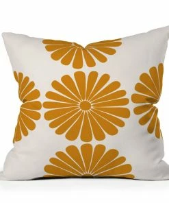 DYD BLACK RETRO DAISY THORW PILLOW