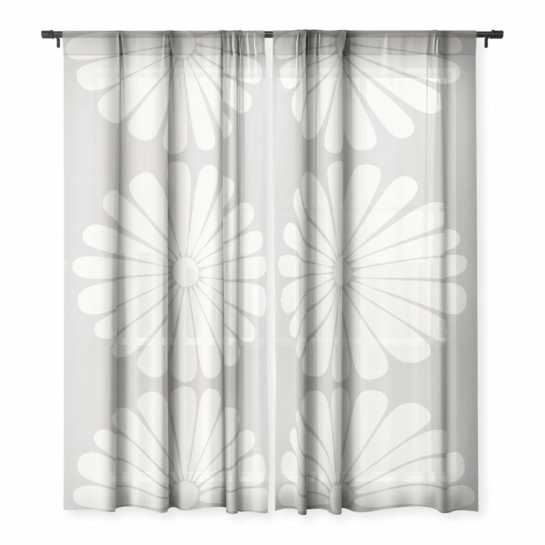 DYD WALL DECOR RETRO DAISY XI WINDOW CURTAINS 6 DYD WALL DECOR RETRO DAISY XI WINDOW CURTAINS