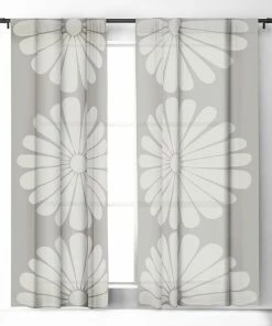 DYD WALL DECOR RETRO DAISY XI WINDOW CURTAINS 10 DYD WALL DECOR RETRO DAISY XI WINDOW CURTAINS