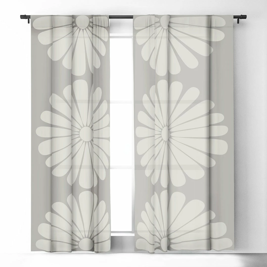 DYD WALL DECOR RETRO DAISY XI WINDOW CURTAINS 5 DYD WALL DECOR RETRO DAISY XI WINDOW CURTAINS