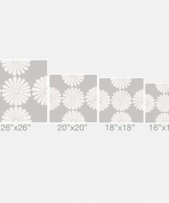 DYD RETRO DAISY THROW PILLOW BLACK