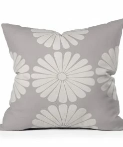 DYD RETRO DAISY THROW PILLOW BLACK