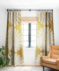 DYD RETRO DAISY XIX WINDOW CURTAINS WALL DECOR