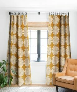 DYD WALL DECOR RETRO DAISY XIX WINDOW CURTAINS