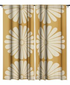 DYD RETRO DAISY XIX WINDOW CURTAINS WALL DECOR