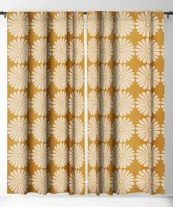 DYD WALL DECOR RETRO DAISY XIX WINDOW CURTAINS